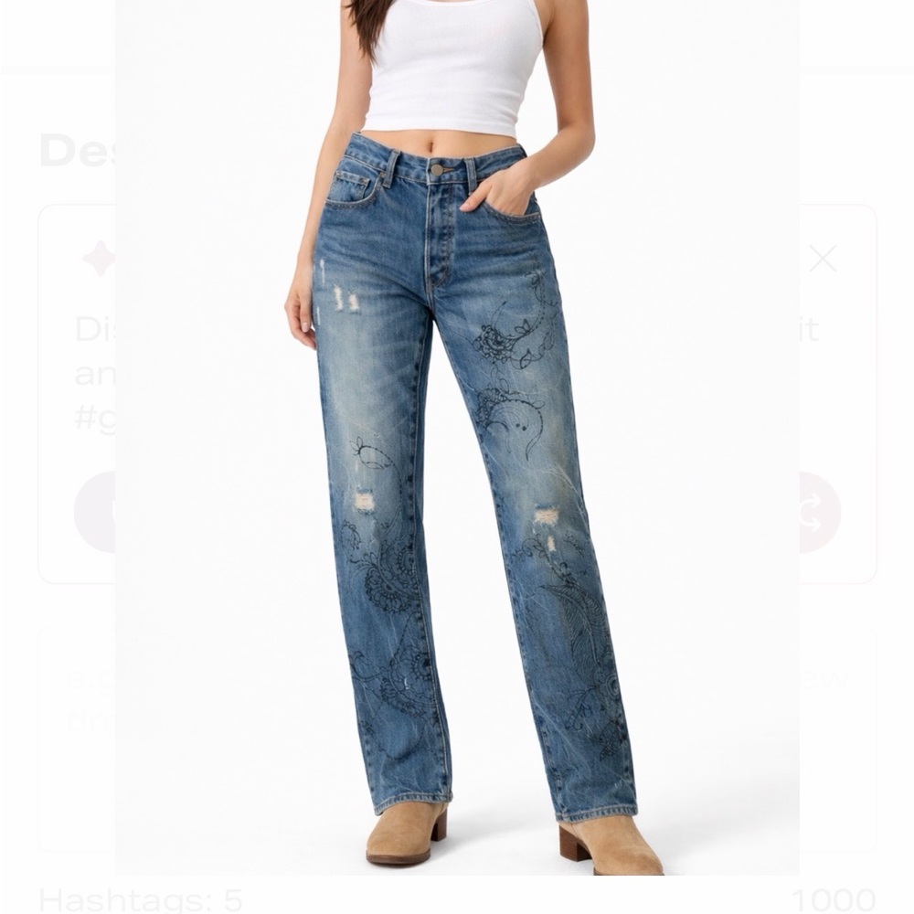 Levi’s 501 Selvedge Jeans W27 White Oak  Rare Premium Painted Collectors NWT NEW